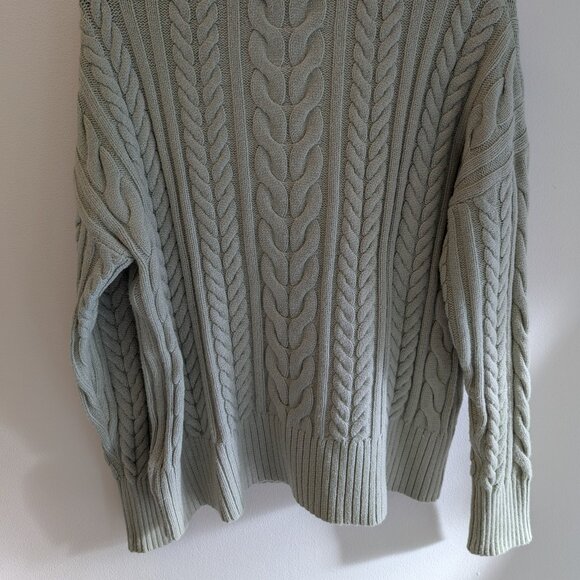 Philosophy Cable Knit Sweater – (S) Light Green - Picture 7 of 7